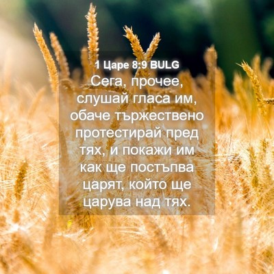 Picture 04 - 1 Царе 8:9 BULG - Сега, прочее, слушай гласа - Bible Verse Picture