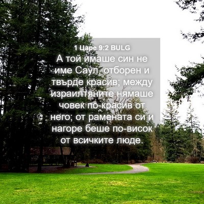 Picture 04 - 1 Царе 9:2 BULG - А той имаше син не име Саул, - Bible Verse Picture