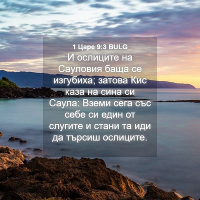 Picture 04 - 1 Царе 9:3 BULG - И ослиците на Сауловия - Bible Verse Picture