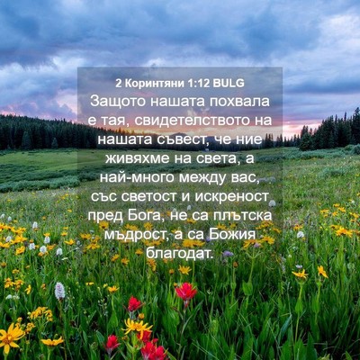 Picture 04 - 2 Коринтяни 1:12 BULG - Защото нашата похвала е - Bible Verse Picture