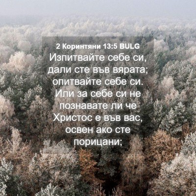 Picture 04 - 2 Коринтяни 13:5 BULG - Изпитвайте себе си, дали - Bible Verse Picture