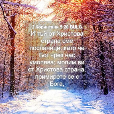 Picture 04 - 2 Коринтяни 5:20 BULG - И тъй от Христова страна - Bible Verse Picture