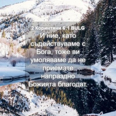 Picture 04 - 2 Коринтяни 6:1 BULG - И ние, като съдействуваме с - Bible Verse Picture