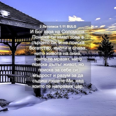Picture 04 - 2 Летописи 1:11 BULG - И Бог каза на Соломона: - Bible Verse Picture