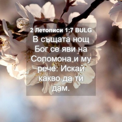 Picture 04 - 2 Летописи 1:7 BULG - В същата нощ Бог се яви на - Bible Verse Picture