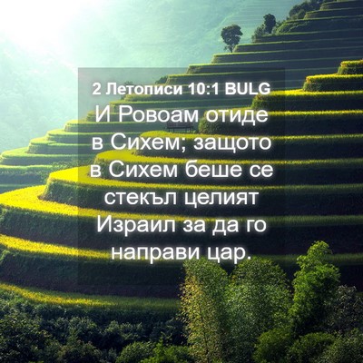 Picture 04 - 2 Летописи 10:1 BULG - И Ровоам отиде в Сихем; - Bible Verse Picture