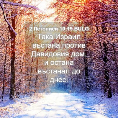 Picture 04 - 2 Летописи 10:19 BULG - Така Израил въстана против - Bible Verse Picture