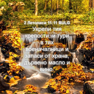 Picture 04 - 2 Летописи 11:11 BULG - Укрепи тия крепости, и тури - Bible Verse Picture