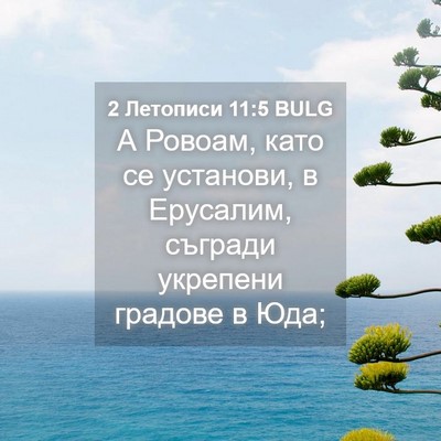 Picture 04 - 2 Летописи 11:5 BULG - А Ровоам, като се установи, - Bible Verse Picture