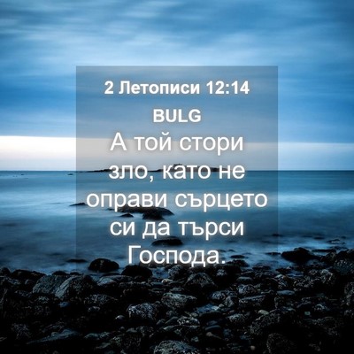 Picture 04 - 2 Летописи 12:14 BULG - А той стори зло, като не - Bible Verse Picture