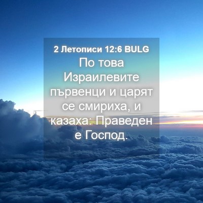 Picture 04 - 2 Летописи 12:6 BULG - По това Израилевите - Bible Verse Picture