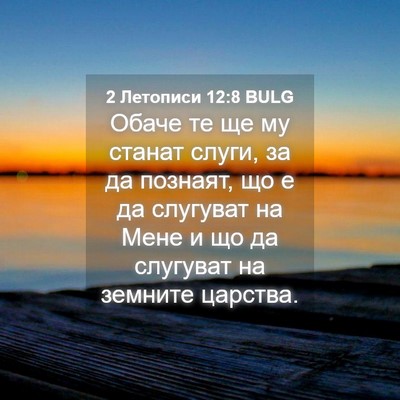 Picture 04 - 2 Летописи 12:8 BULG - Обаче те ще му станат - Bible Verse Picture