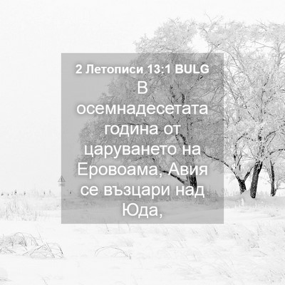 Picture 04 - 2 Летописи 13:1 BULG - В осемнадесетата година от - Bible Verse Picture