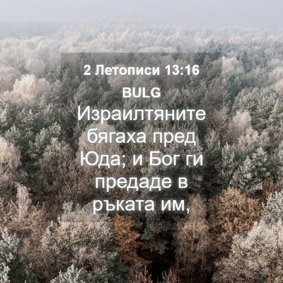Picture 04 - 2 Летописи 13:16 BULG - Израилтяните бягаха пред - Bible Verse Picture