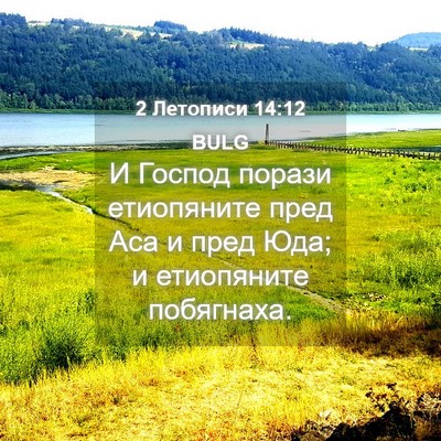 Picture 04 - 2 Летописи 14:12 BULG - И Господ порази етиопяните - Bible Verse Picture