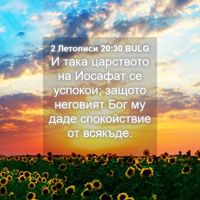 Picture 04 - 2 Летописи 20:30 BULG - И така царството на - Bible Verse Picture