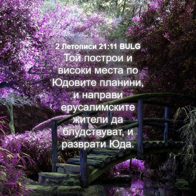 Picture 04 - 2 Летописи 21:11 BULG - Той построи и високи места - Bible Verse Picture