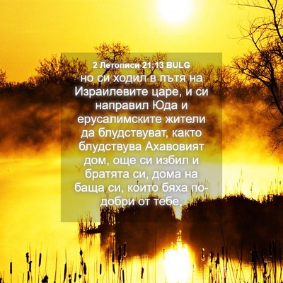 Picture 04 - 2 Летописи 21:13 BULG - но си ходил в пътя на - Bible Verse Picture