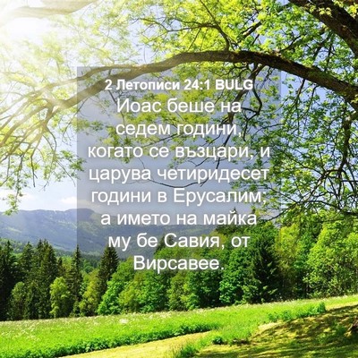 Picture 04 - 2 Летописи 24:1 BULG - Иоас беше на седем години, - Bible Verse Picture