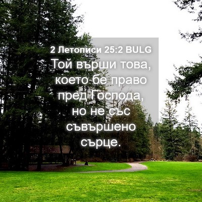 Picture 04 - 2 Летописи 25:2 BULG - Той върши това, което бе - Bible Verse Picture