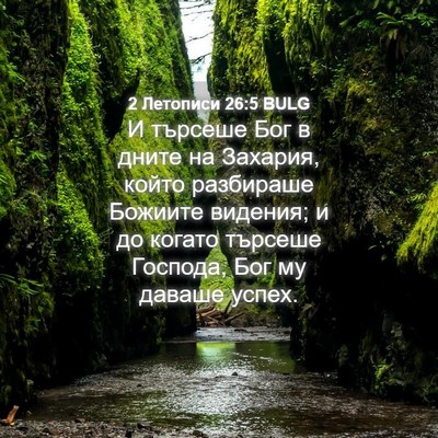 Picture 04 - 2 Летописи 26:5 BULG - И търсеше Бог в дните на - Bible Verse Picture