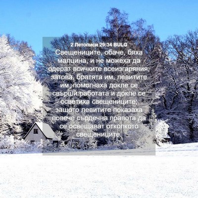 Picture 04 - 2 Летописи 29:34 BULG - Свещениците, обаче, бяха - Bible Verse Picture