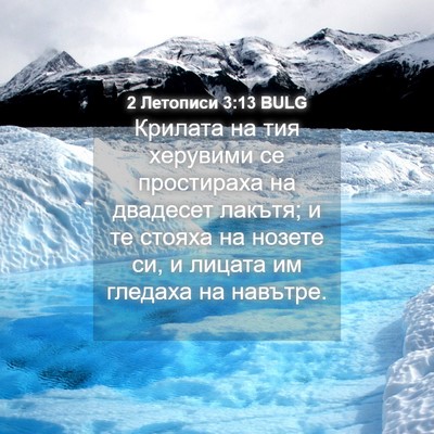 Picture 04 - 2 Летописи 3:13 BULG - Крилата на тия херувими се - Bible Verse Picture