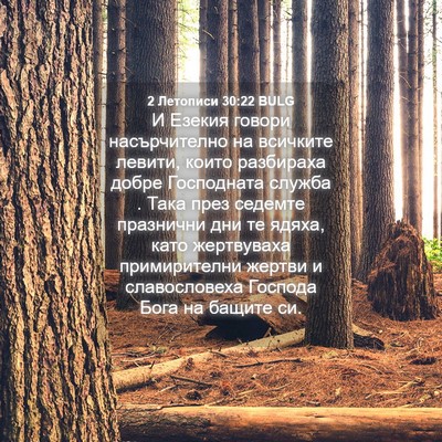 Picture 04 - 2 Летописи 30:22 BULG - И Езекия говори - Bible Verse Picture
