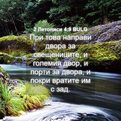 Picture 04 - 2 Летописи 4:9 BULG - При това направи двора за - Bible Verse Picture