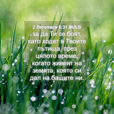 Picture 04 - 2 Летописи 6:31 BULG - за да Ти се боят, като ходят - Bible Verse Picture