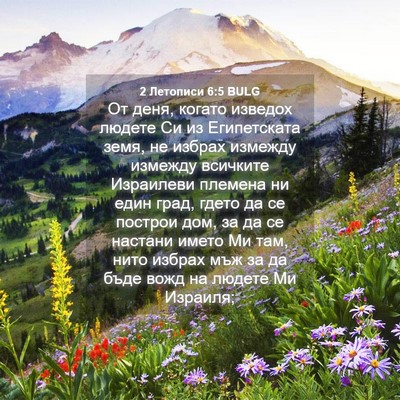 Picture 04 - 2 Летописи 6:5 BULG - От деня, когато изведох - Bible Verse Picture