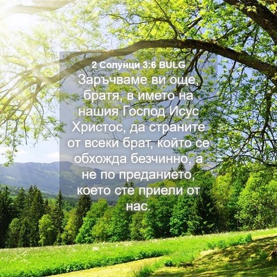 Picture 04 - 2 Солунци 3:6 BULG - Заръчваме ви още, братя, в - Bible Verse Picture
