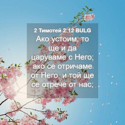 Picture 04 - 2 Тимотей 2:12 BULG - Ако устоим, то ще и да - Bible Verse Picture