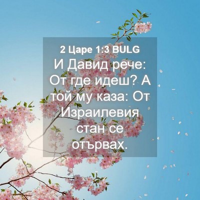 Picture 04 - 2 Царе 1:3 BULG - И Давид рече: От где идеш? А - Bible Verse Picture