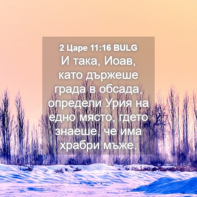 Picture 04 - 2 Царе 11:16 BULG - И така, Иоав, като държеше - Bible Verse Picture