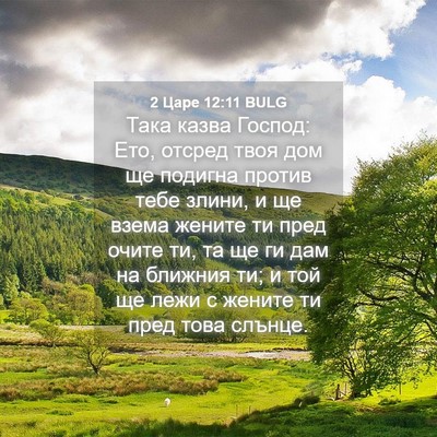 Picture 04 - 2 Царе 12:11 BULG - Така казва Господ: Ето, - Bible Verse Picture
