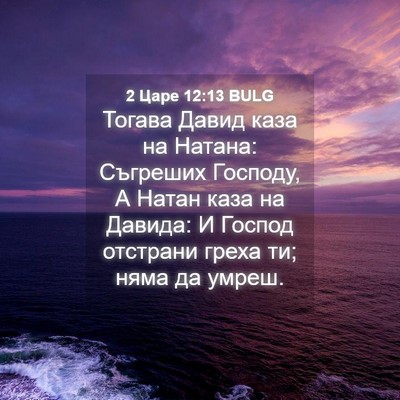 Picture 04 - 2 Царе 12:13 BULG - Тогава Давид каза на - Bible Verse Picture