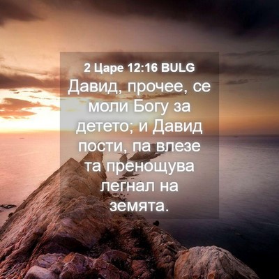 Picture 04 - 2 Царе 12:16 BULG - Давид, прочее, се моли Богу - Bible Verse Picture