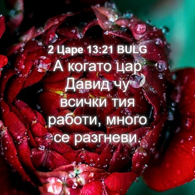 Picture 04 - 2 Царе 13:21 BULG - А когато цар Давид чу - Bible Verse Picture