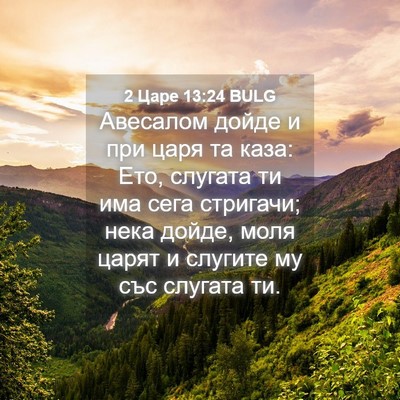 Picture 04 - 2 Царе 13:24 BULG - Авесалом дойде и при царя - Bible Verse Picture