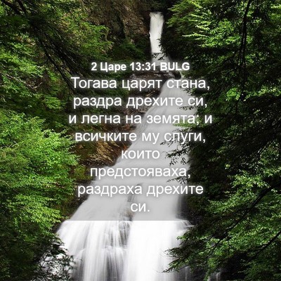 Picture 04 - 2 Царе 13:31 BULG - Тогава царят стана, раздра - Bible Verse Picture