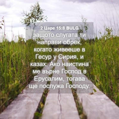 Picture 04 - 2 Царе 15:8 BULG - защото слугата ти направи - Bible Verse Picture