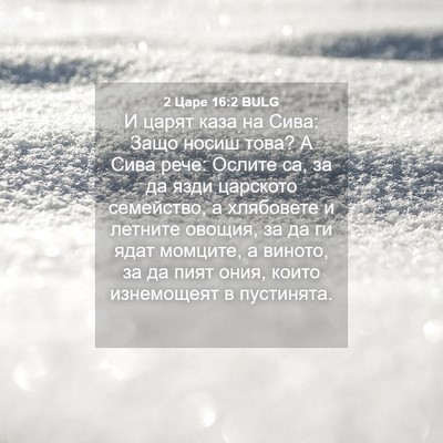 Picture 04 - 2 Царе 16:2 BULG - И царят каза на Сива: Защо - Bible Verse Picture