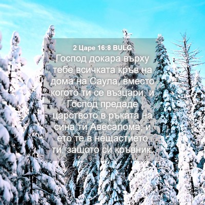 Picture 04 - 2 Царе 16:8 BULG - Господ докара върху тебе - Bible Verse Picture