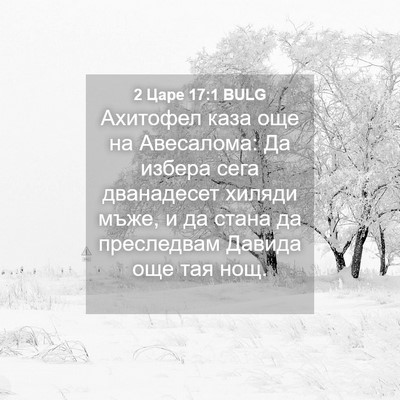 Picture 04 - 2 Царе 17:1 BULG - Ахитофел каза още на - Bible Verse Picture