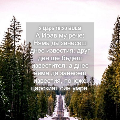 Picture 04 - 2 Царе 18:20 BULG - А Иоав му рече: Няма да - Bible Verse Picture