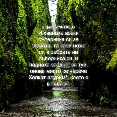 Picture 04 - 2 Царе 2:16 BULG - И хванаха всеки съперника - Bible Verse Picture