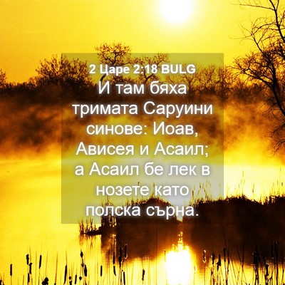 Picture 04 - 2 Царе 2:18 BULG - И там бяха тримата Саруини - Bible Verse Picture