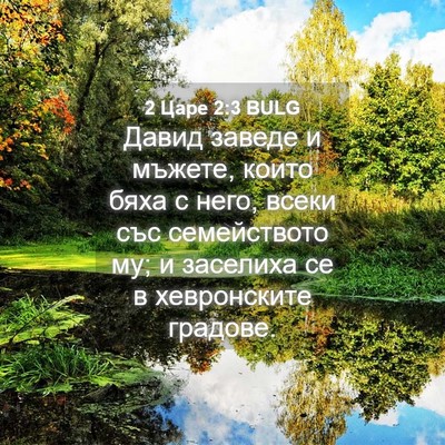 Picture 04 - 2 Царе 2:3 BULG - Давид заведе и мъжете, - Bible Verse Picture