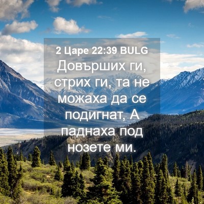 Picture 04 - 2 Царе 22:39 BULG - Довърших ги, стрих ги, та не - Bible Verse Picture